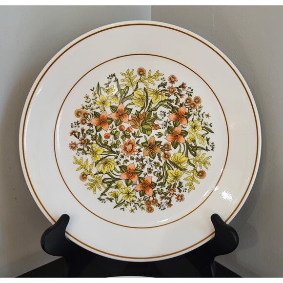 Corelle Indian Summer (Set of 4) 10 1/4" Dinner Plate Autumn Color Flowers - Picture 3 of 14